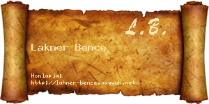 Lakner Bence névjegykártya