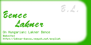 bence lakner business card
